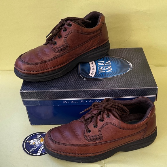 Vintage Nunn Bush Men\'s Brown Comfort Gel leather Loafers in Original box main image 11